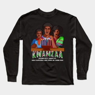 Kwanzaa Kinara Candles Long Sleeve T-Shirt